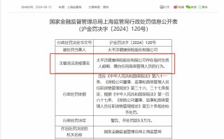 未经审批擅自任用高管人员 太平洋健康险及现任总经理双双收罚单 处罚理由却是“时任”