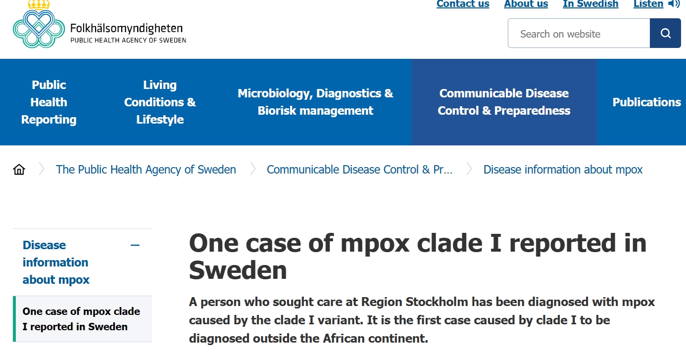 已向非洲以外蔓延！瑞典发现首例猴痘变异株感染病例-第1张图片-十堰马讯电脑