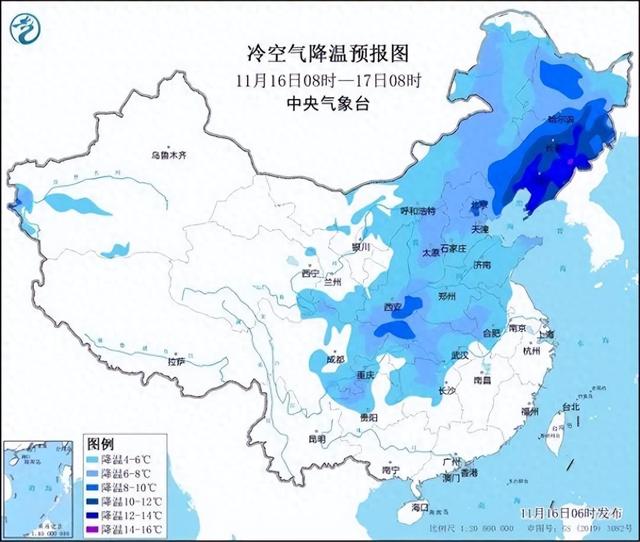 冷冷冷！大风＋降温都来了！全国冰冻线进程图出炉，这些地方雨雪天气持续在线-第1张图片-十堰马讯电脑